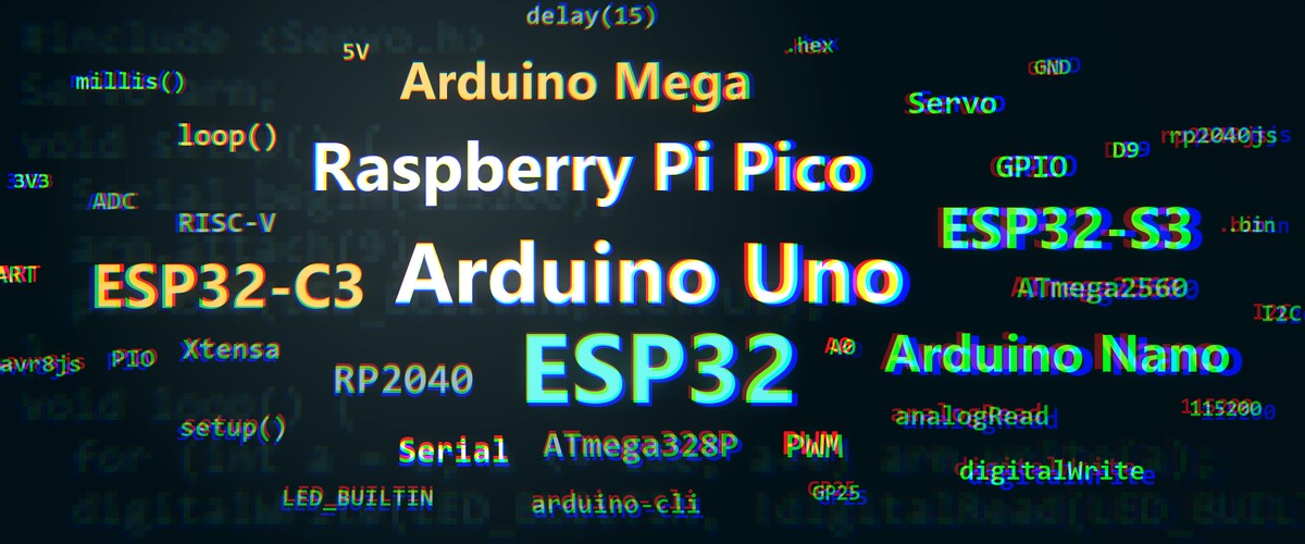 Firmware in the circuit simulation: Arduino, ESP32 and Pico